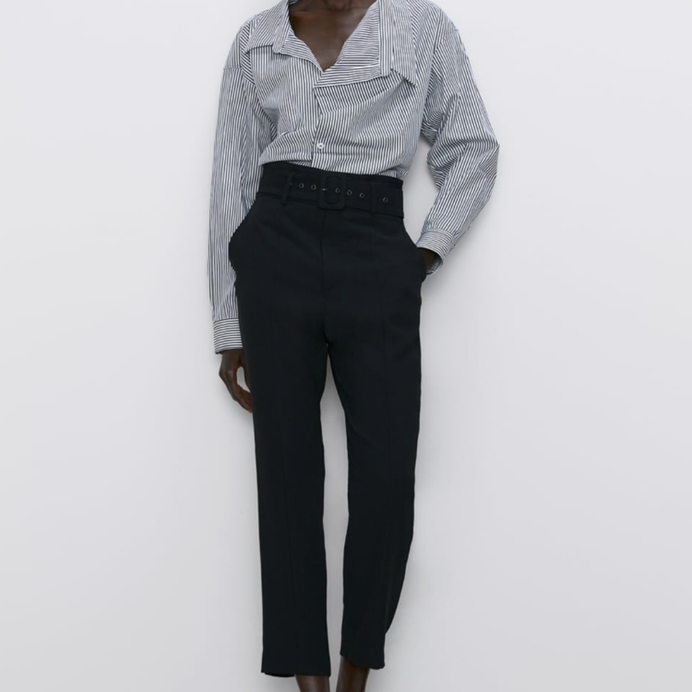 Zara belted pants NEW with tags